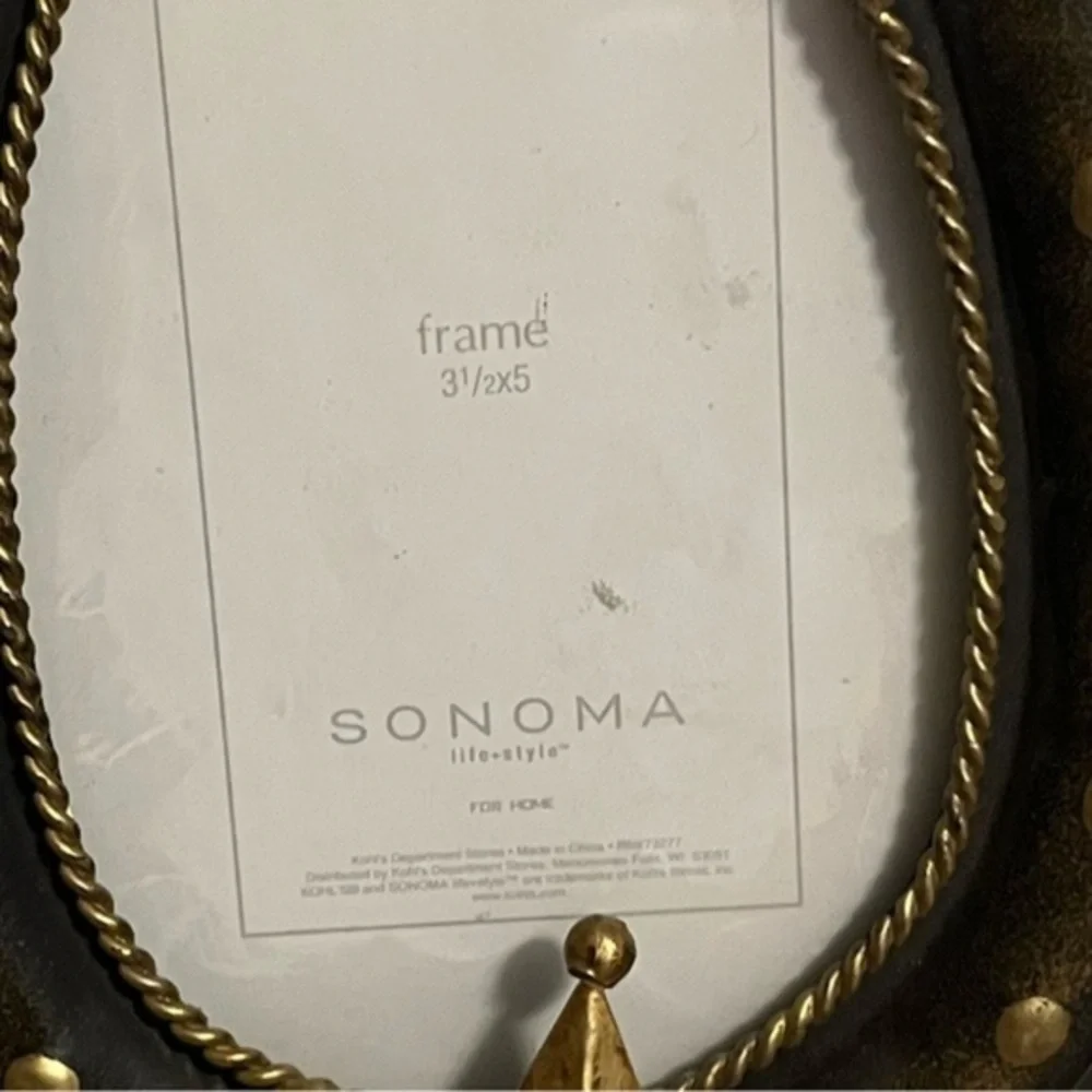 Sonoma Western Horseshoe Photo Frame - Brown and Gold 3 1/2” x 5”